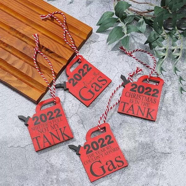 Cr￩ative Christmas Personnalit￩ en bois huile Pendre Pendante d￩corations de No￫l Ornements cadeaux Ornements en gros RRA302