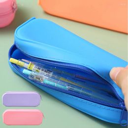 Crayon de couleur créative kawaii grande capacité sac en silicone sac étudiant papeterie étanche de stockage d'école de stockage