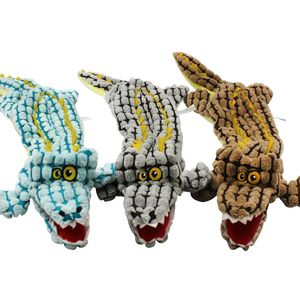 Créatif Crocodile en peluche pour animaux de compagnie jouets pour petits chiens moyens mâcher jouet grinçant animaux de compagnie chiot couinement fournitures accessoires