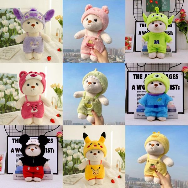 Cross Creative Cross Teddy Oso Hecho a mano suave y cómodo Teddy Teddy Bear Doll Plush Beautiful Bear Gift Toy