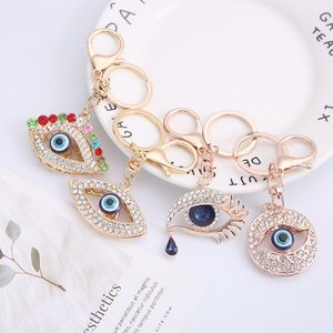 Creative Crystal Blue Evil Eye Keychain hanger Fashion Devil's Eye Car Bag Keychain Jewelry Gift Accessoire