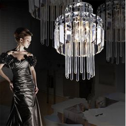 Creative Crystal LED Kroonluchter Hanglamp E14 Industriële glans hanglampen voor keuken decoratieve hangende lamp armatuur