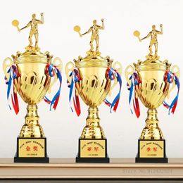 Créatif personnalisé Metal Badminton Trophy Tennis Volleyball Table Tennis École GAMES CONCONTATION DES CONCURTHES DE LA MAISON 1PC 240508