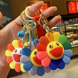 Creatieve schattige en praktische kleurrijke zonnebloem sleutelhanger liefhebbers sleutelhanger tas hanger cadeau