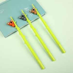 Creatieve Leuke Coloful Kawaii Gel Inkt Pen Zacht Rubber Dier Schrijven Supply Verjaardagscadeautjes Student Briefpapier Kantoor Ondertekening Pennen