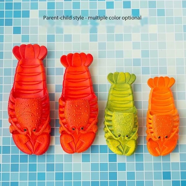 Creative lindo cangrejo de río Modelas infantiles zapatillas para hombres y mujeres zapatillas para niños de verano sandalias de playa