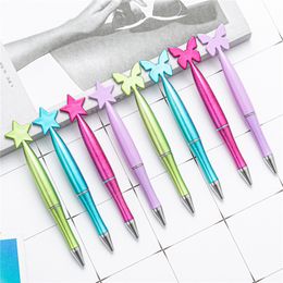Creative Cute Highlight Star Butterfly Shape Plastics Ballpoint Pen Spinning Gel Pen schrijven benodigdheden