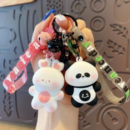 Creatieve schattige serie auto sleutelhanger vrouwelijke prachtige konijn boekentas hanger cartoon beer sleutelhanger hanger kleine geschenken