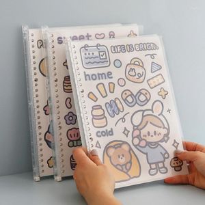 Creatief schattige transparant cartoon spoel boek Student School Supplies Notebook Sketchbook Portable Notepad Kawaii Stationery