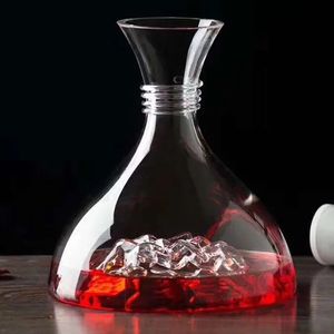 Carafe créative en verre Iceberg pour vin rouge, Carafe en cristal sans plomb de haute qualité, sobre rapidement, cadeau pour homme 240119