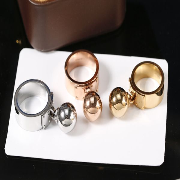 Anneaux de bande de conception créative bague de créateur en or 18 carats pour les femmes amoureuses bague en argent fourniture de bijoux linkA