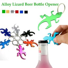 Diseño creativo Cartoon Penguin Lizard Shape Bottle Opener Keyring Aluminio Aley Pocket Cap Arepers 0422