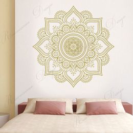 Creative Design Mandala Wall Sticker Vinyle Art Home Decor Salon Chambre Tête de lit Décoration Stickers Amovible Mural 4089 210308