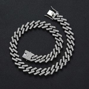 Creatief ontwerp van hiphopstijl Cubaanse ketting legering 15 mm armband volledige diamanten ketting heren