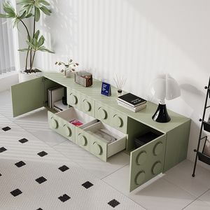 Creatieve ontwerper Suspended TV Stands Italiaanse woonkamer meubels Noordse houten tv -kast moderne minimalistische opbergkast