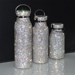 Creative Diamond Thermos Cup Crystal Cup High-Grader Stick Drill individuel Personnage Girl Girl Web Célébrité Vacuum Cup Nouveau Lovely Tren265J