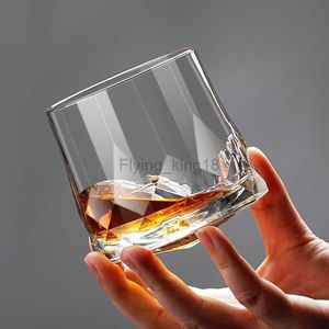 Creative Diamond Whiskey Glazen Tumbler Glazen Beker Roterende Ontwerp Wijnglazen Whiskey Borrelglas Bar Accessoires HKD230809