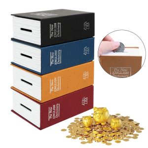 Creative Dictionary Coin Piggy Banks Book Money Saving Box verjaardagscadeau voor kinderen met verborgen geheime beveiligingsveilige slot