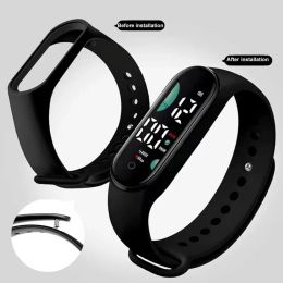 Creatief digitaal horloge LED Nauwkeurige timing lichtgewicht siliconen horlogeband elektronische horloge armband