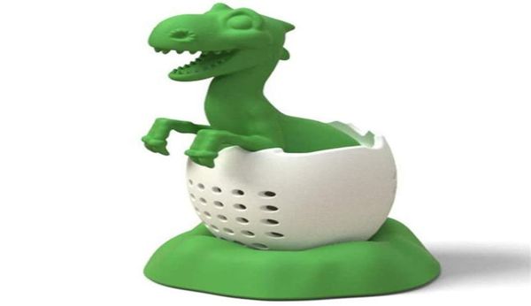 Coladores de infusor de té con forma de dinosaurio creativo para bebé, silicona de grado alimenticio, hoja de tiranosaurio, filtro de especias a base de hierbas, accesorios para bolsas de té 7470832