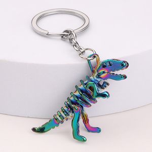 Creatieve Dinosaurus Skelet Sleutelhanger Chique Dierenbotten Sleutelhanger Voor Vrouwen Man Bag Charm Autosleutel Ring Kind Halloween Speelgoed Geschenken