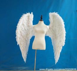 Créative DIY Decoration Props White Angel Wings for Grand Event Birthday Party Halloween Chirstmas Shooting EMS 3004993