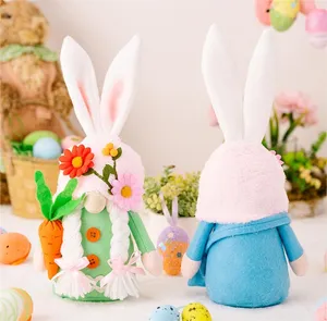 Creative Doll Ornament Easter Decoration Party Supplies met wortel schattige konijnenpoppen