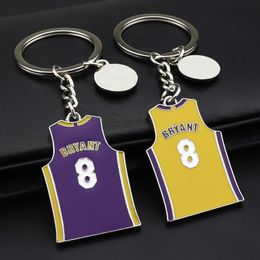 Porte-clés créatif Double face en Jersey 8/24, pendentif Souvenir, bijoux pour fans de basket-ball, bibelot cadeau pour amoureux de basket-ball