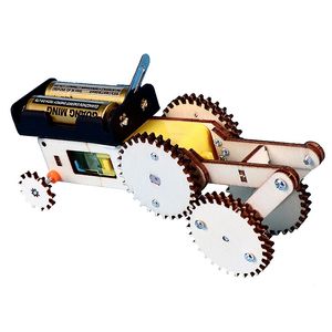 Creatieve elektrische versnelling ronde-trip auto-technologie kleine productie kleine uitvinding DIY student wetenschap onderwijs model Producten