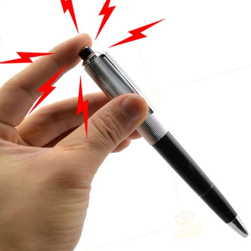 Creative Electric Shock Ballpoint Pen Pen Toy Utility Gadget Gag scherzo divertente scherzo di trucco scolastico per firmare penne