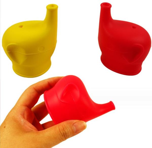 Couvercle de tasse en Silicone créatif en forme d'éléphant, aspiration d'entraînement pour enfants, bouchons de bouteille de vin en Silicone Non toxique, outil verseur de cuisine de Bar