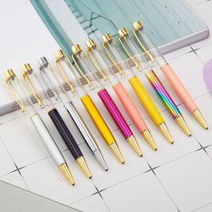 27 kleur creatieve lege tube balpen pennen diy zelfvulling metalen pen school briefpapier kantoorbenodigdheden schrijven geschenk