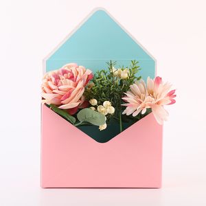 Creative Envelop Geschenkdoos Opvouwbare zeep bloem verpakking Case Candy Containers Carton voor Kerst Bruiloft Feestartikelen 2 2XM E1