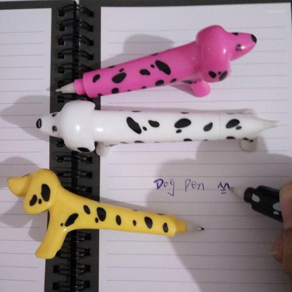 Bolígrafo de perro con puntos bonitos a la moda creativa, bolígrafos para cachorros, regalos para estudiantes