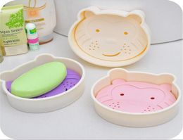 Mode créative salle de bain pratique mignon cartoon singe savon box à double drop soap Dish Savon Contrôle de savon NOUVEAU WD241616388