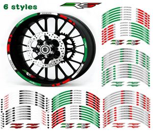 Film de pneu de course de mode créatif tendance lettre de couleur décorative autocollant de moto bord intérieur autocollant réfléchissant pour APRILIA RS 1254290675