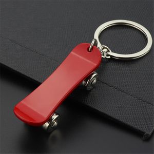 Porte-clés créatif en acier inoxydable pour Scooter, breloques pour doigt, planche à roulettes, jouet décompressé, cadeau, accessoires