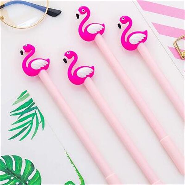 Créative Flamingo Modèle Neutral Pen Little Swan Silicone Signature Young Girl Heart Student Pen Stationry