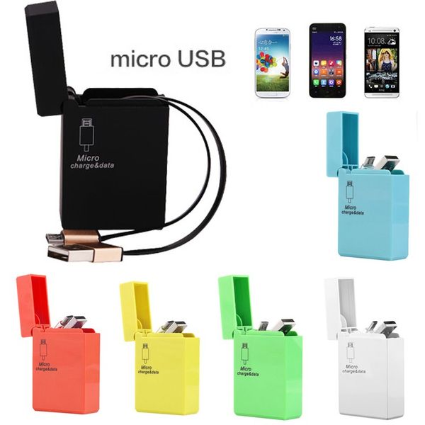 Boîte à briquet créative à bascule Câble de chargement USB pour l'éclairage 8P Câble de données de synchronisation de charge pour briquet rétractable micro USB 8P pour appareils Android 8P