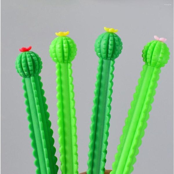 Creative Flower Cactus Pen Office Stationery 'Suministros de estudiantes de 0.5 mm Firma negra 1pc