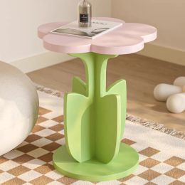 Table basse fleurie créative salon canapé table d'appoint à la maison table de thé nordique meubles de rangement de rangement accessoires
