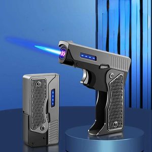 Type de pistolet pliant créatif sans gaz et briquet électrique USB Rechargeable coupe-vent chasse directe Cigarette pour hommes