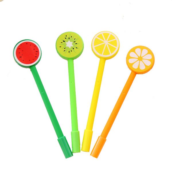 Creative Fruit Bolella Pen Lemon Gel Pen de 0.5 mm Gel Gel Office y suministros escolares