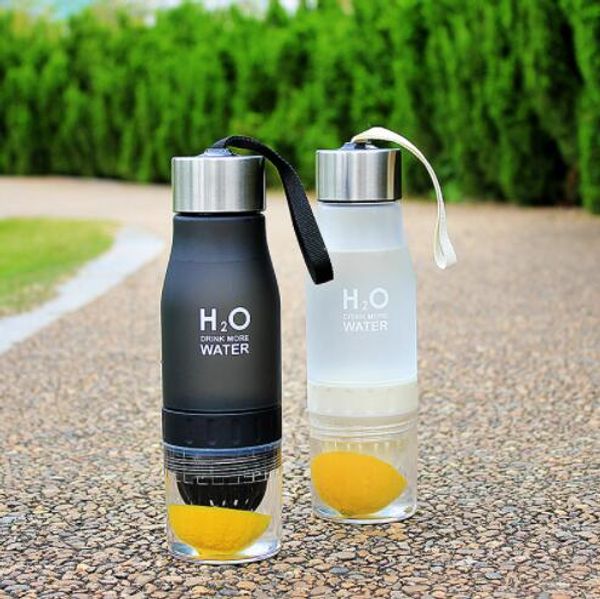 Infuseur de jus de fruits créatif, bouteille d'eau en plastique de 650ml, bouteille de jus de citron Portable pour l'eau, bouteille de Sport en plein air