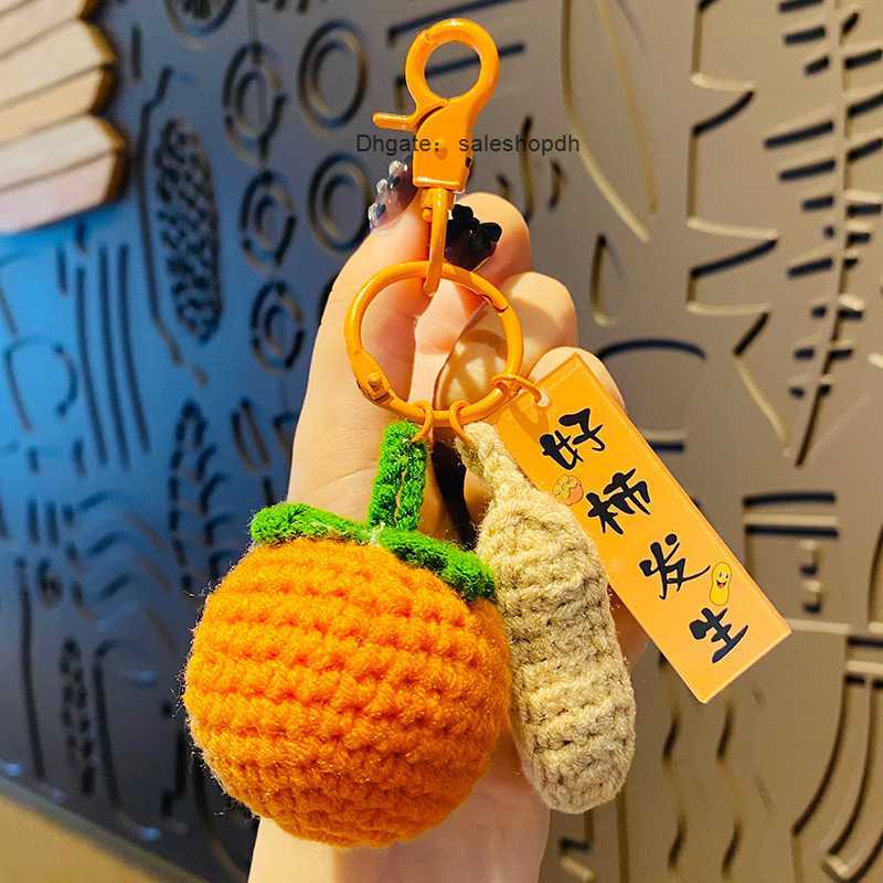 Creative Fruit Plush Woolen Pendant Good Occurrence Key Chain Good Moral Accessory Gift