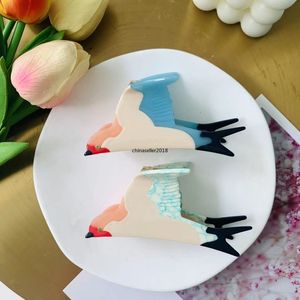 Creative Funny Acetate Swallow Shape Hair Claw Clip For Women Trendy Colorful Bird Animal Hairpin Hair Accessories Tool 2023