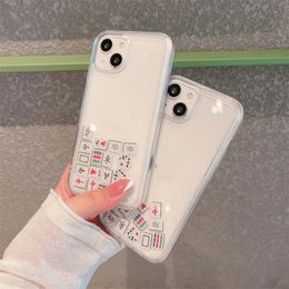 Funda creativa Funy Mahjong Dynamic Quicksand para iPhone 11 12 13 14 PRO MAX XR X XS 8P 7PLUS funda trasera transparente líquida brillante