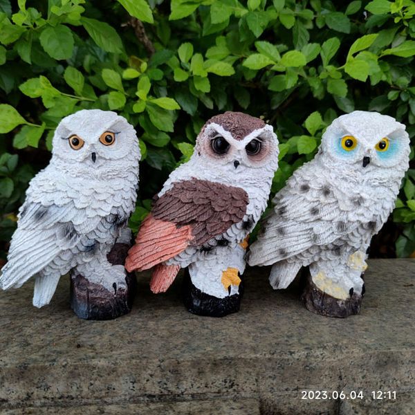 Creative Garden Resin Owl Decoration Courtyard Landscape Psychological Sand Table Sandware Gift Crafts