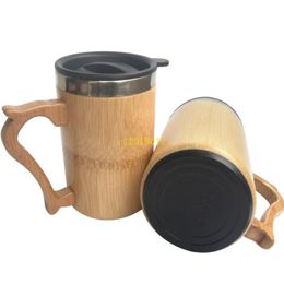 Gratis verzending Creatief geschenk met overdekte Mark Coffee Cup roestvrij staalglas
