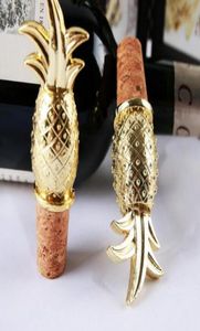 Bouchon de bouteille de vin ananas doré créatif, fournitures de fête Souvenir pour cadeaux de mariage pour invités 3519317